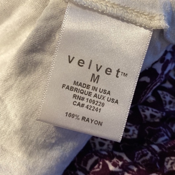 VELVET By Graham and Spencer tube dress strapless sundress purple white M - Picture 4 of 4